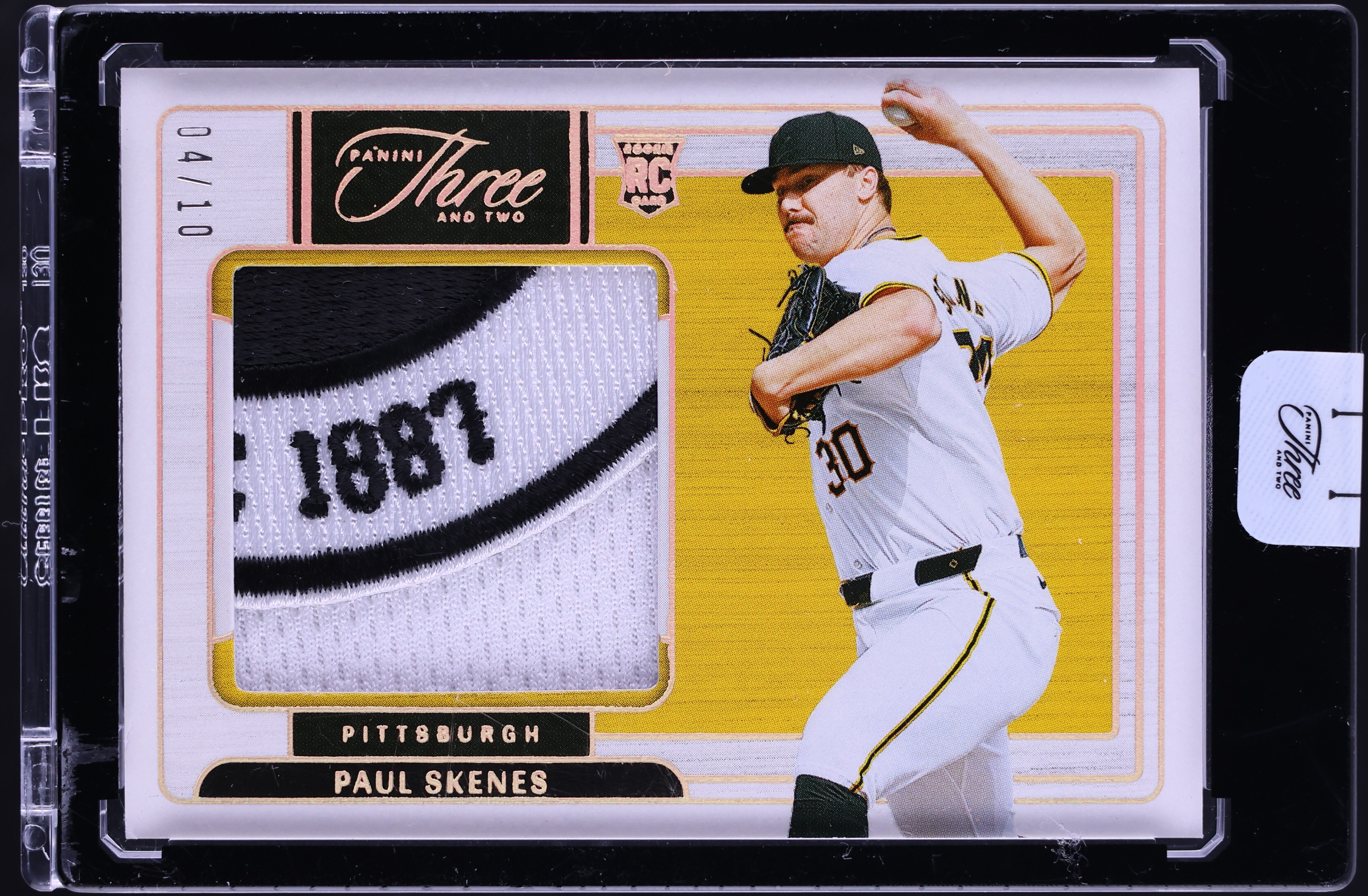 2024 Panini Three And Two Prospect Swatch Holo Gold Paul Skenes ROOKIE PATCH /10