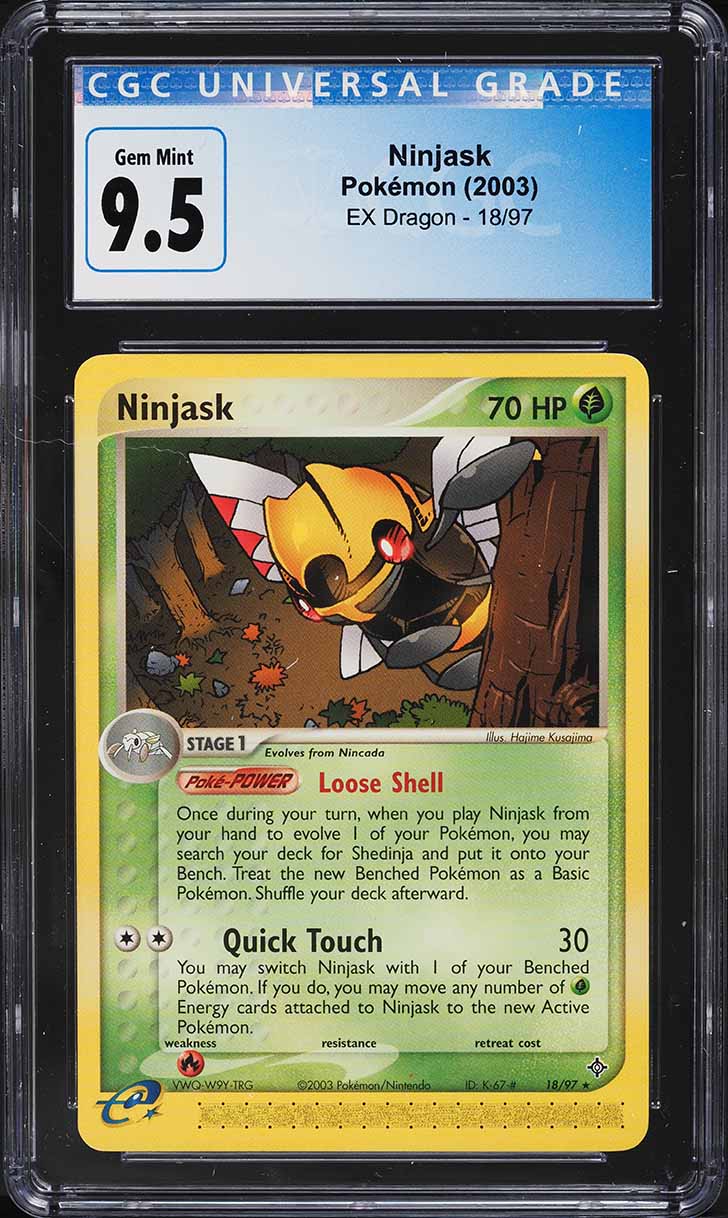 2003 Pokemon EX Dragon Ninjask #18 CGC 9.5 GEM MINT