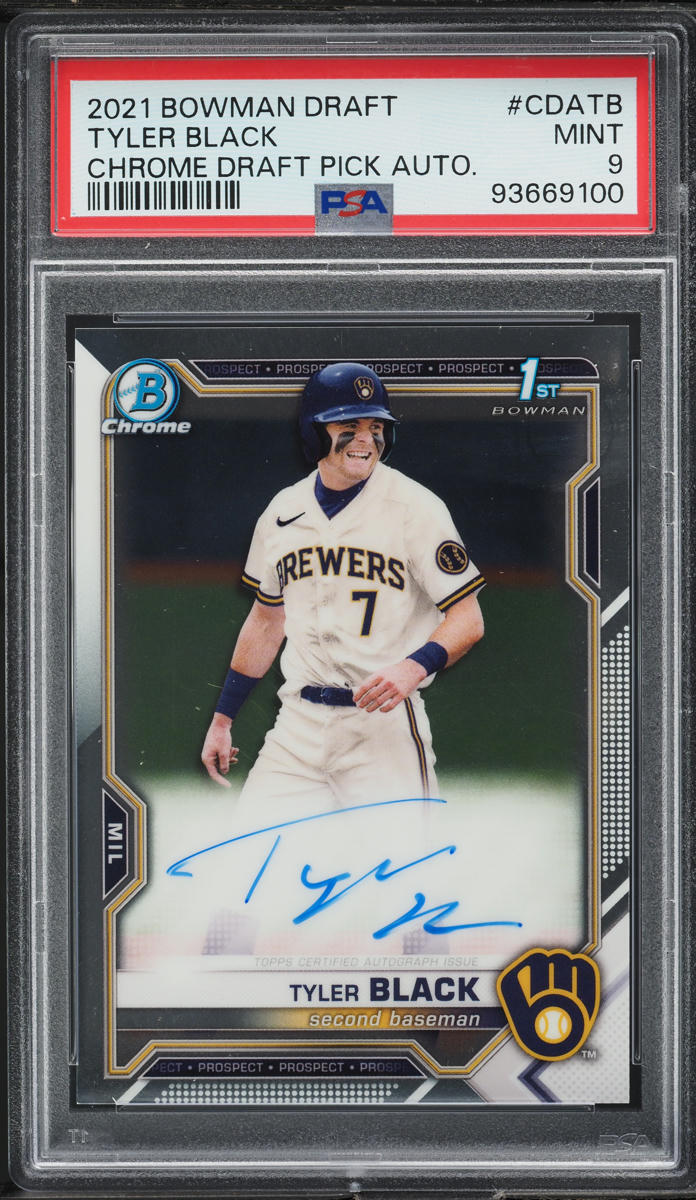2021 Bowman Chrome Draft Tyler Black ROOKIE AUTO #CDA-TB PSA 9 MINT