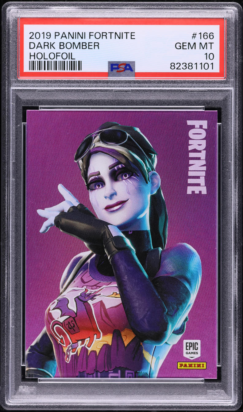 2019 Panini Fortnite Series 1 Holofoil Dark Bomber #166 PSA 10 GEM MINT