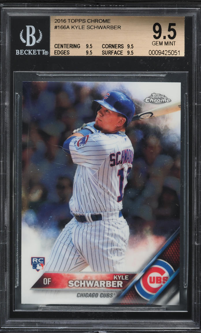 2016 Topps Chrome Kyle Schwarber ROOKIE #166 BGS 9.5 GEM MINT