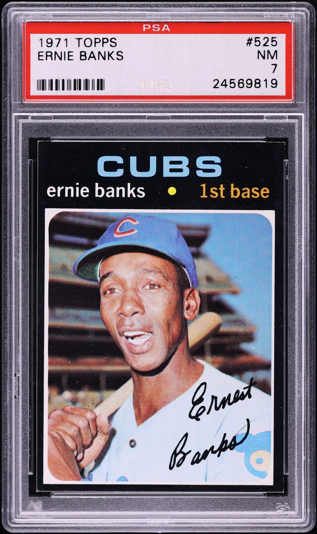 1971 Topps Ernie Banks #525 PSA 7 NRMT