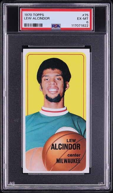 1970 Topps Basketball Lew Alcindor #75 PSA 6 EXMT