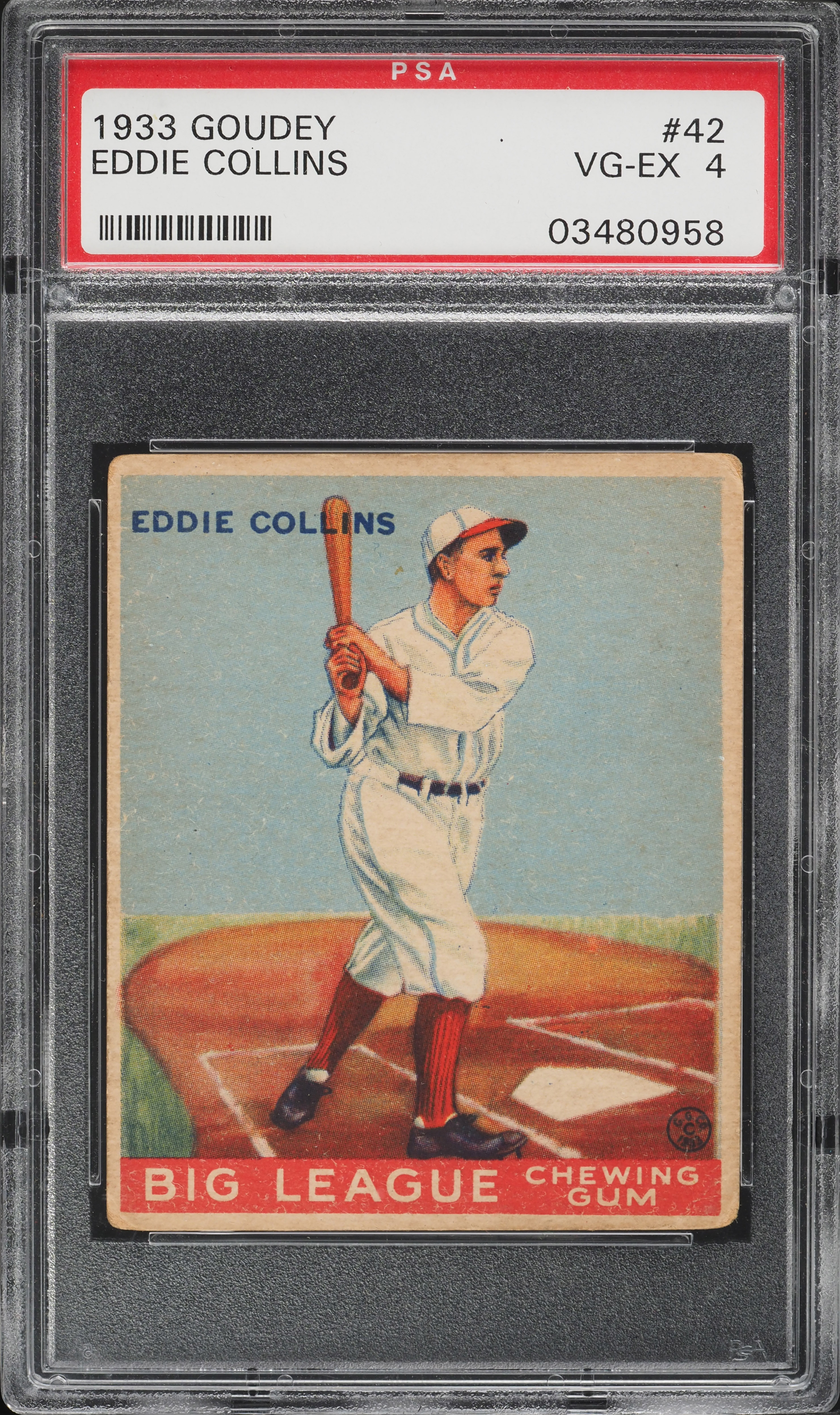 1933 Goudey Eddie Collins #42 PSA 4 VGEX