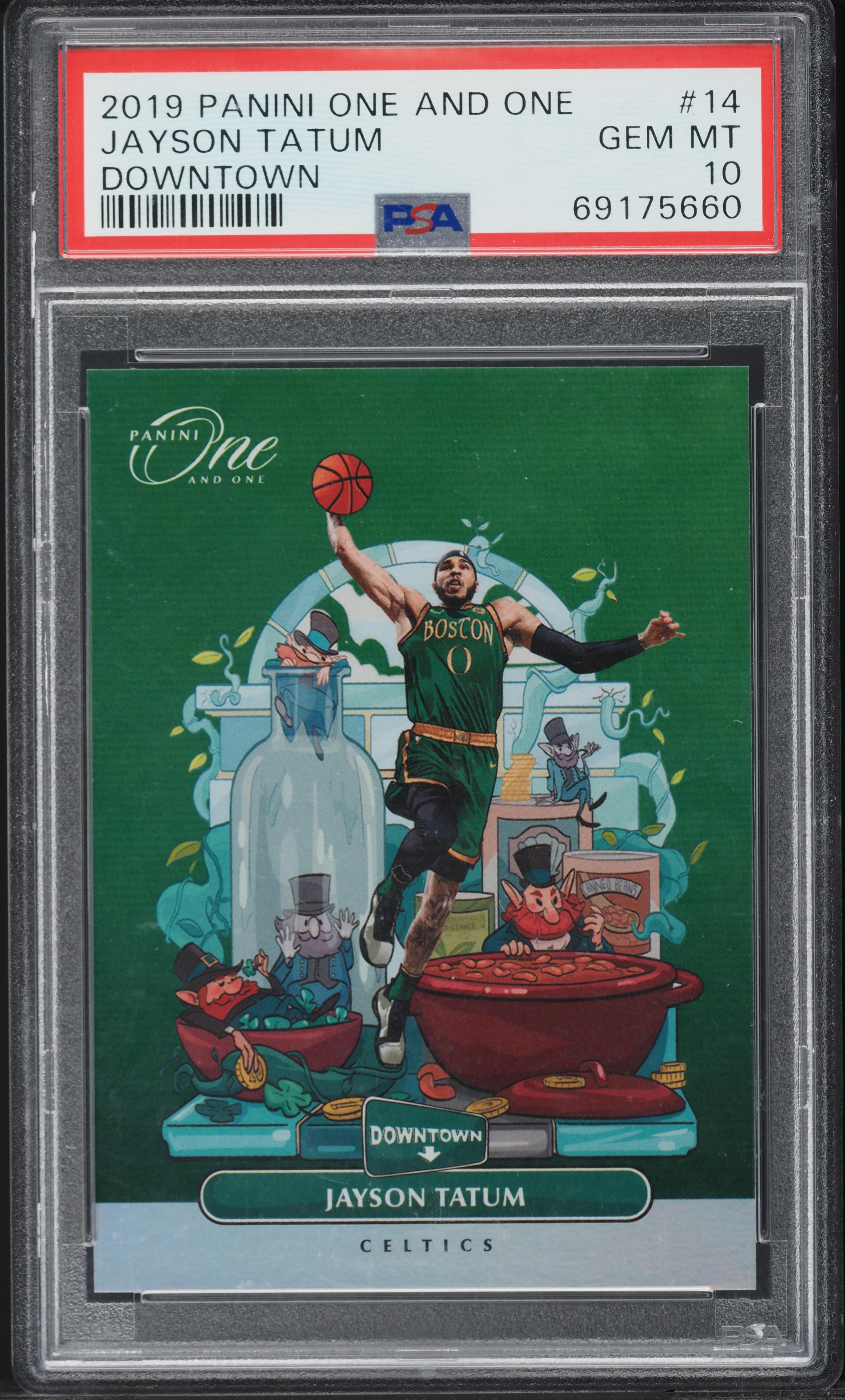 2019 Panini One And One Downtown Jayson Tatum #14 PSA 10 GEM MINT