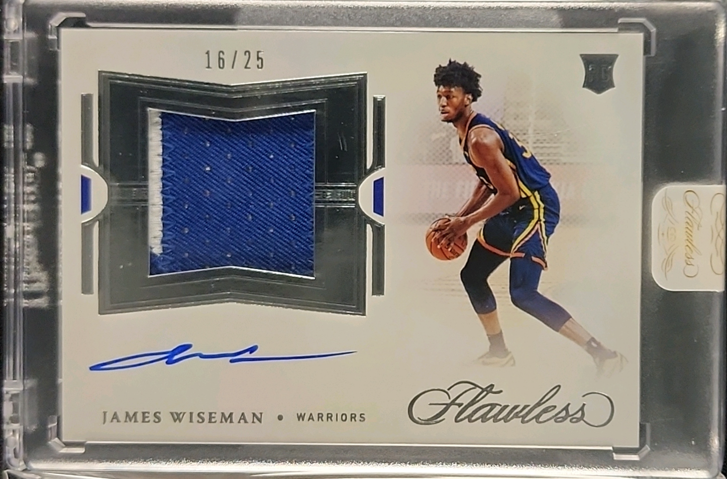 2020 Panini Flawless James Wiseman ROOKIE PATCH AUTO /25 #FPA-WIS MBA AUTH