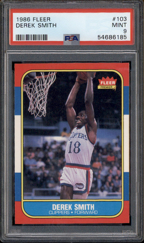 1986 Fleer #103 Derek Smith PSA 9