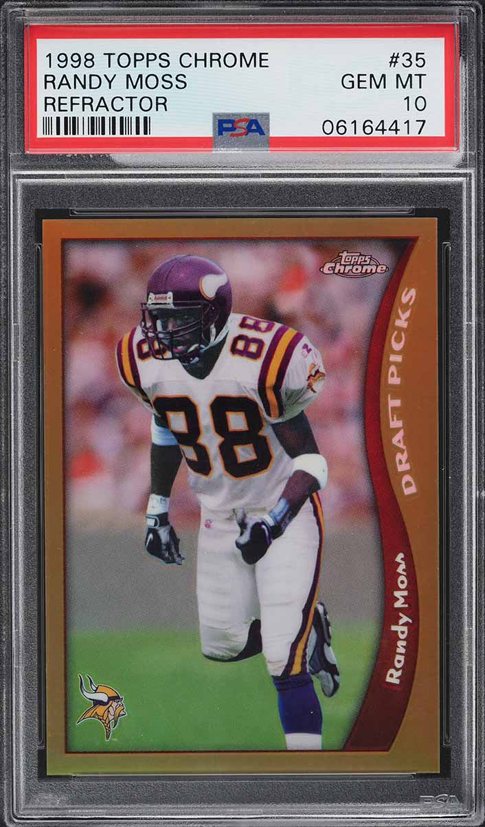 1998 Topps Chrome Refractor Randy Moss ROOKIE #35 PSA 10 GEM MINT