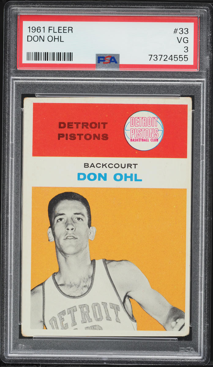 1961 Fleer Basketball Don Ohl ROOKIE #33 PSA 3 VG