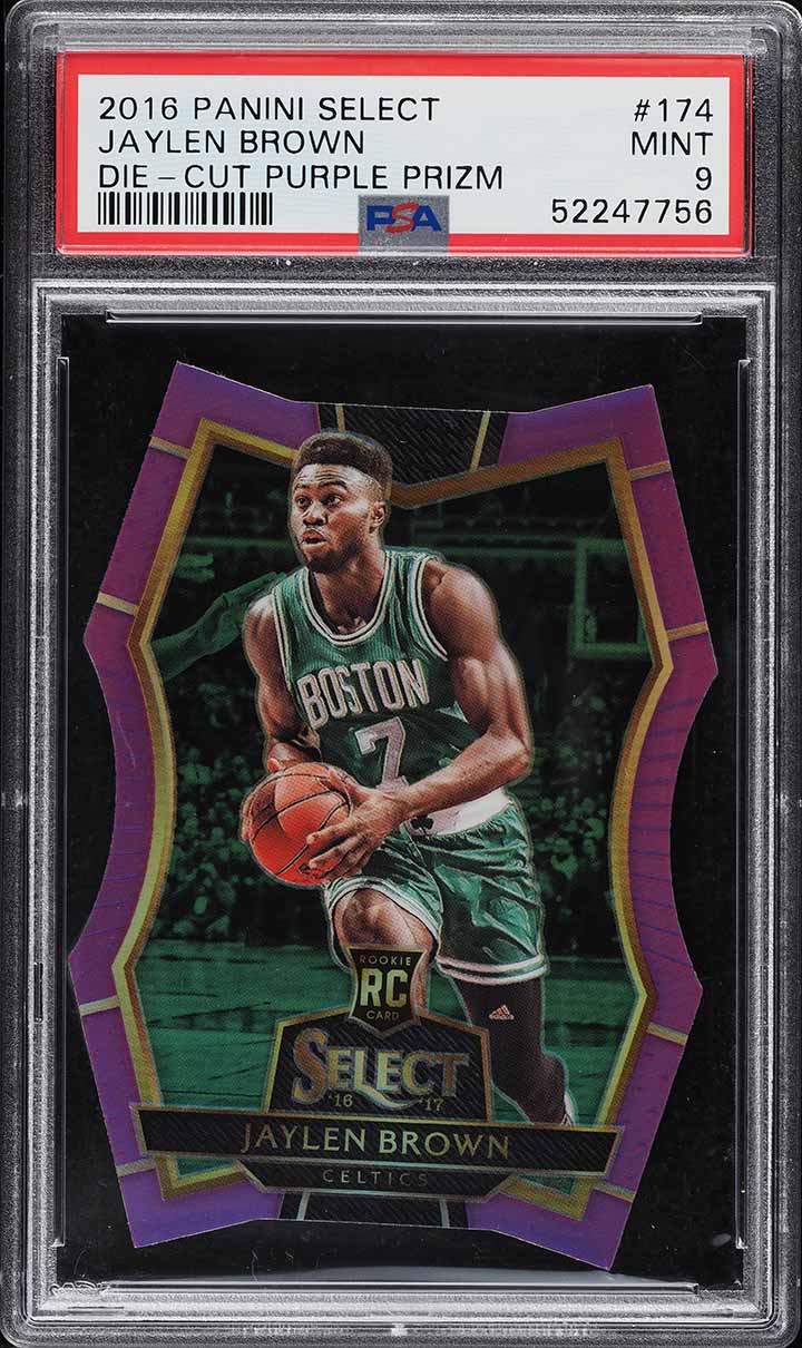 2016 Select Die-Cut Purple Prizm Jaylen Brown ROOKIE /99 #174 PSA 9 MINT