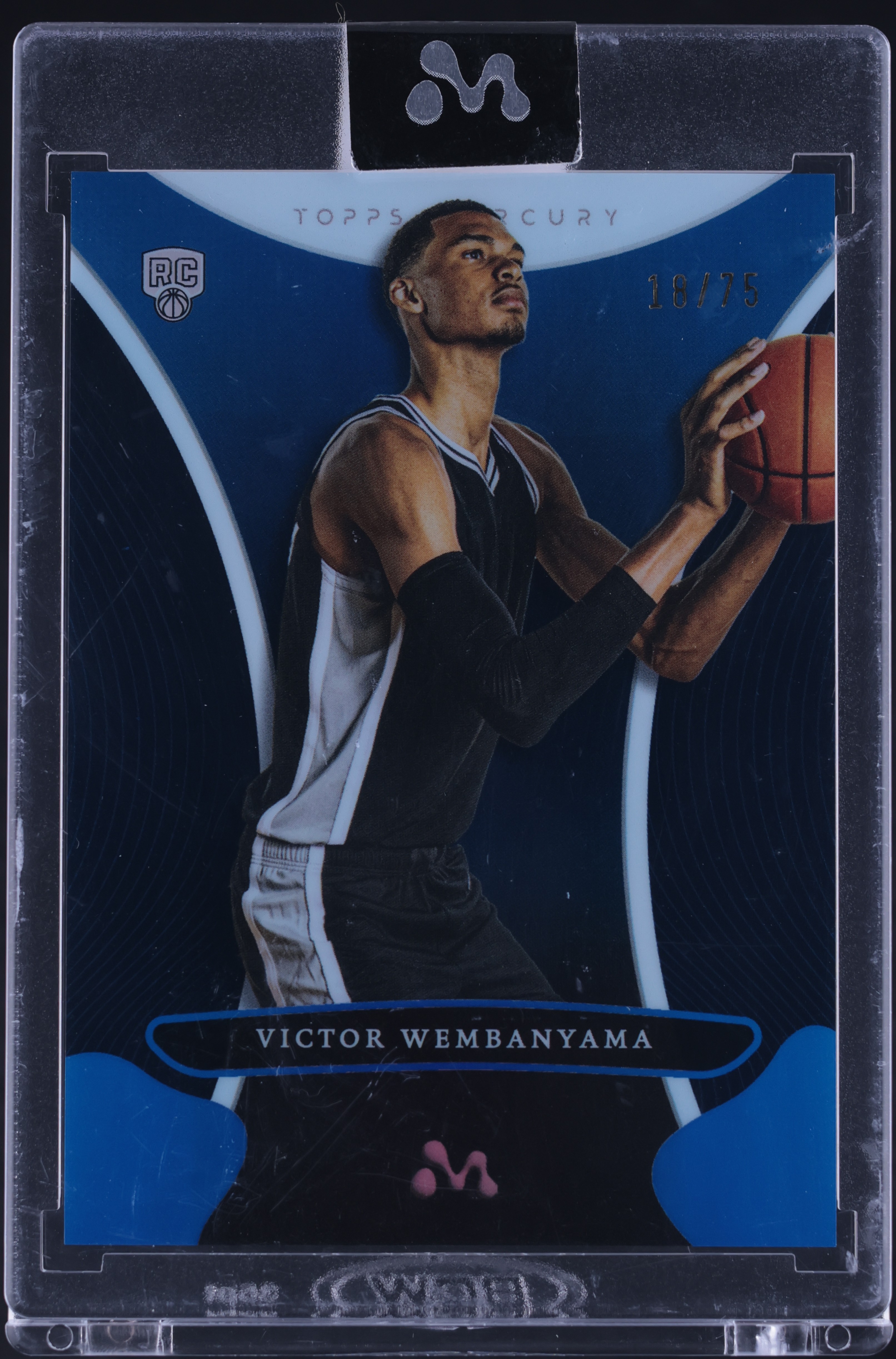 2023 Topps Mercury Blue Refractor Victor Wembanyama ROOKIE /75 #15