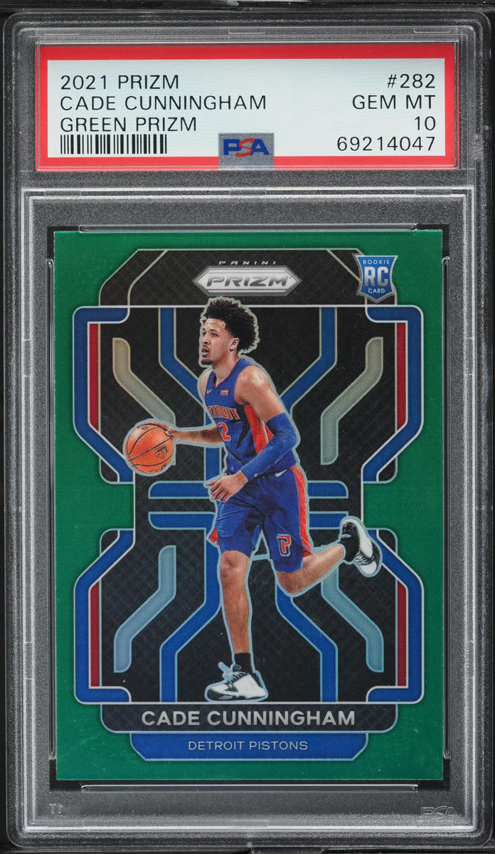 2021 Panini Prizm Green Cade Cunningham ROOKIE #282 PSA 10 GEM MINT
