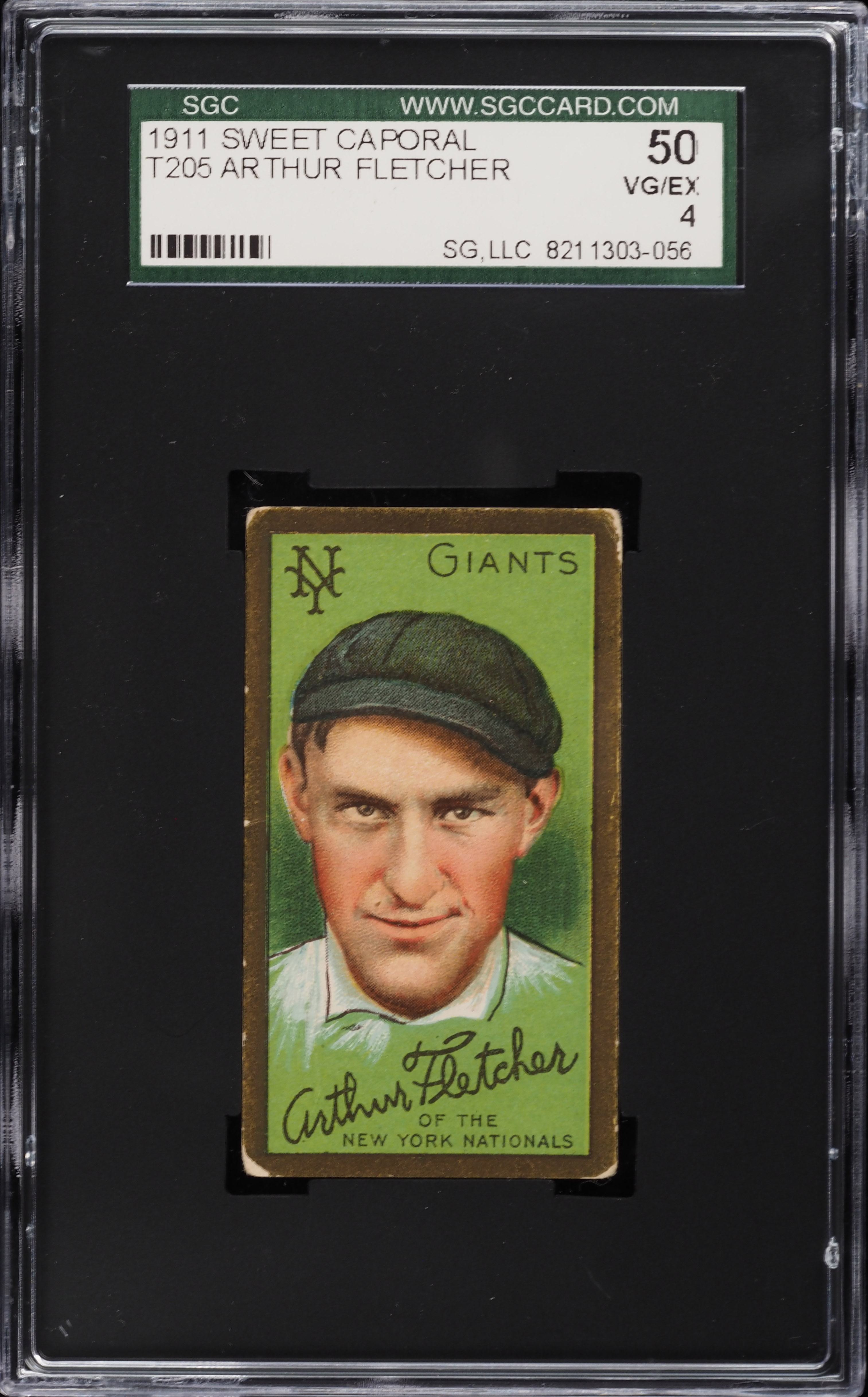 1911 T205 Gold Border Arthur Fletcher SGC 4 VGEX
