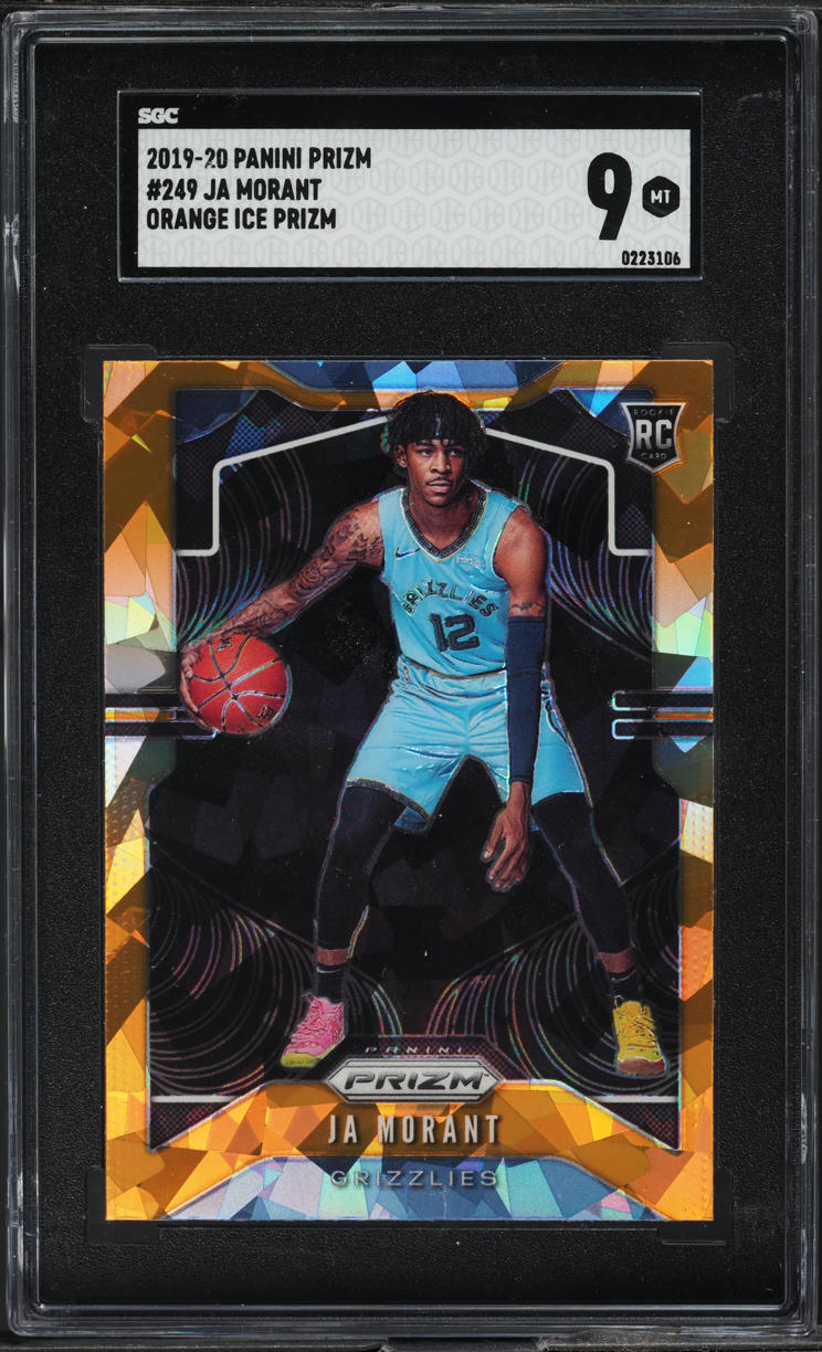 2019 Panini Prizm Orange Ice Ja Morant ROOKIE #249 SGC 9 MINT