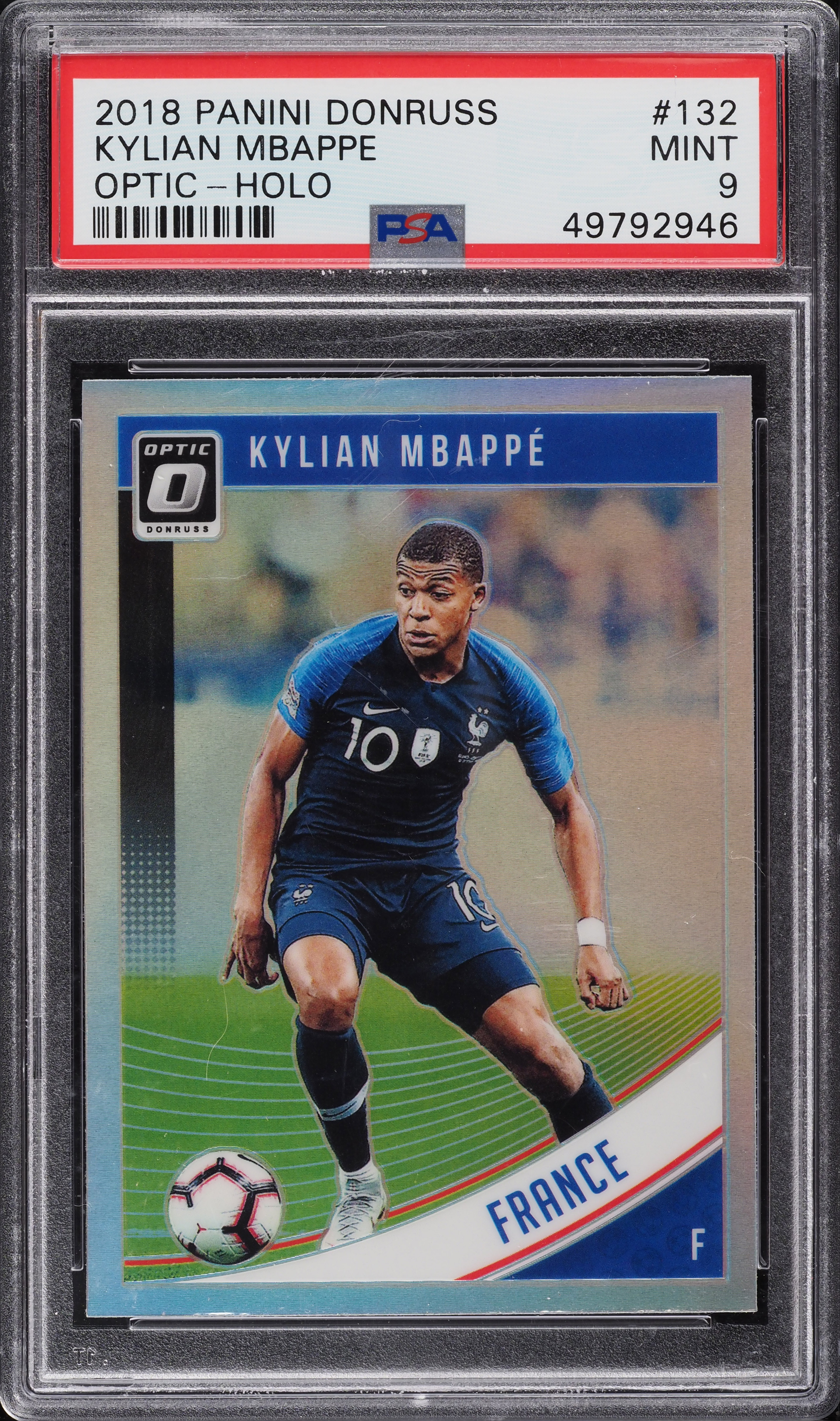 2018 Donruss Optic Holo Kylian Mbappe ROOKIE #132 PSA 9 MINT