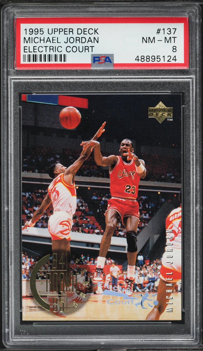 1995 Upper Deck Electric Court Michael Jordan #137 PSA 8 NM-MT