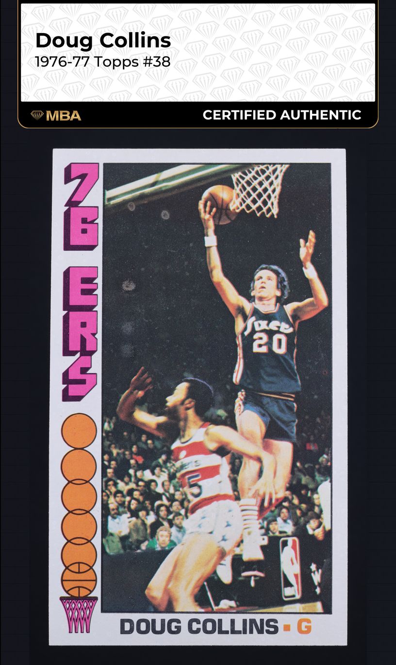 1976 Topps Basketball Doug Collins #38 MBA AUTH