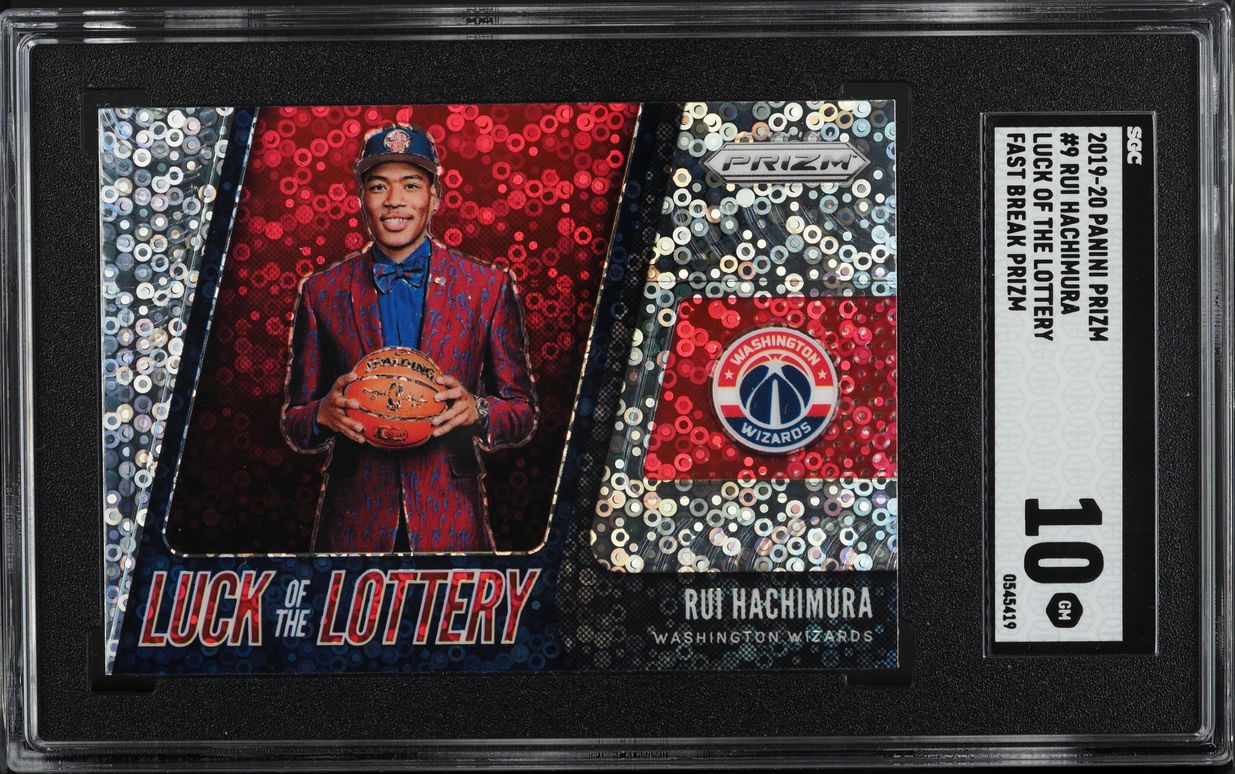 2019 Panini Prizm Luck Of The Lottery Fast Break Rui Hachimura ROOKIE #9 SGC 10
