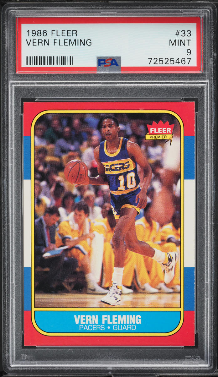 1986 Fleer Basketball Vern Fleming #33 PSA 9 MINT