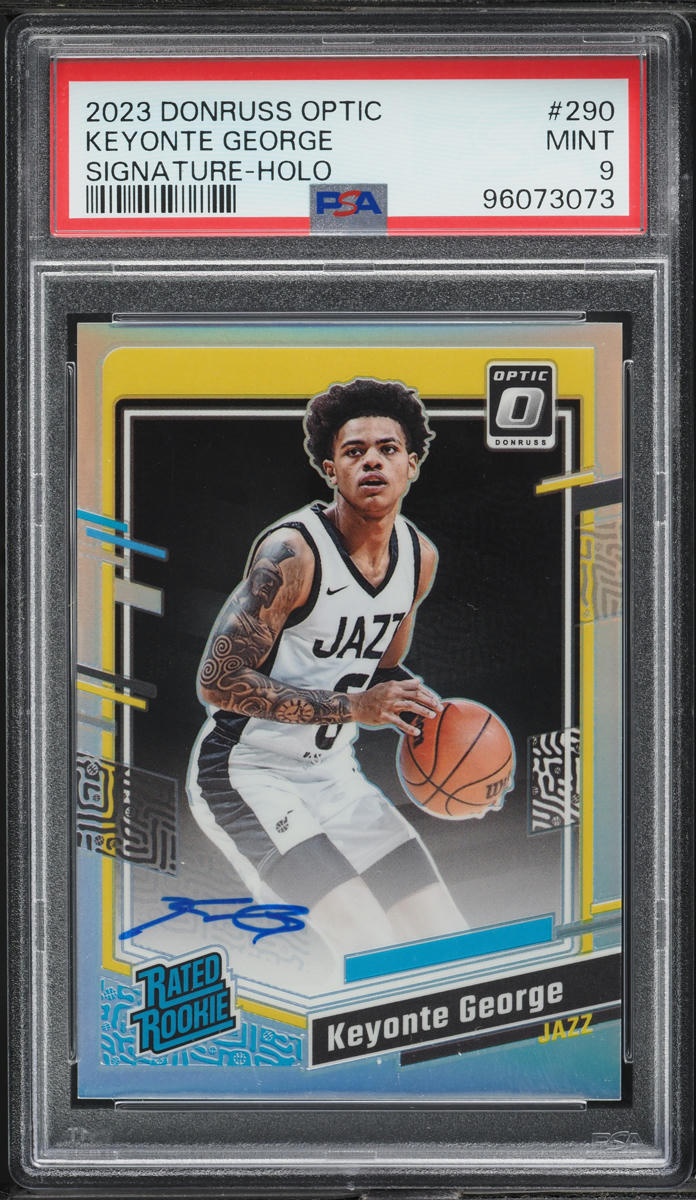 2023 Panini Donruss Optic Holo Keyonte George ROOKIE AUTO #290 PSA 9 MINT