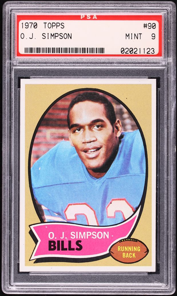 1970 Topps Football O.J. Simpson ROOKIE #90 PSA 9 MINT