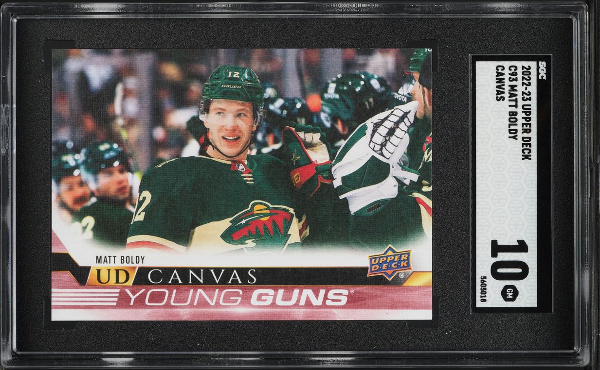 2022 Upper Deck Canvas Young Guns Matt Boldy ROOKIE #C93 SGC 10 GEM MINT