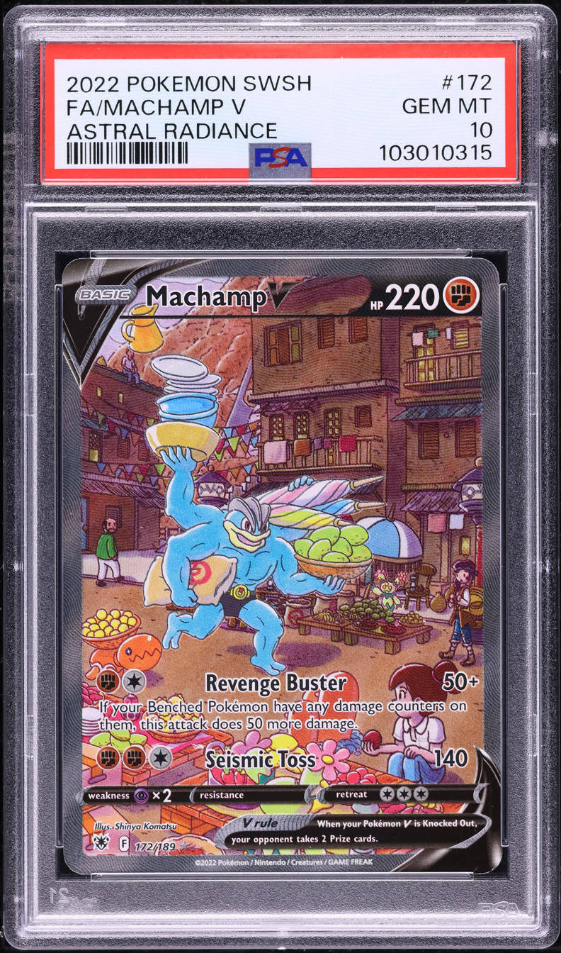 2022 Pokemon SWSH Astral Radiance Alt Art Machamp V #172 PSA 10 GEM MINT
