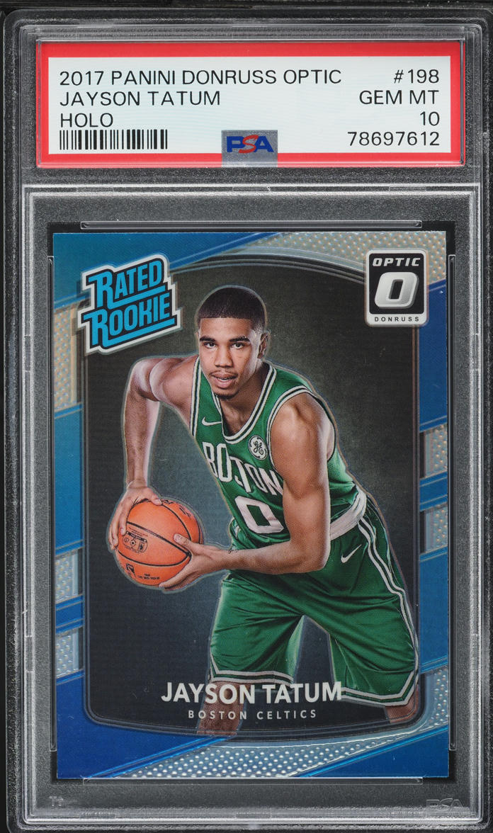 2017 Donruss Optic Holo Jayson Tatum ROOKIE #198 PSA 10 GEM MINT