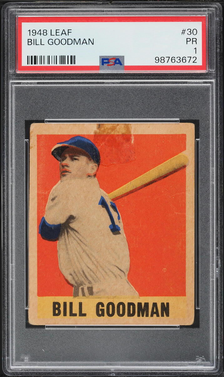 1948 Leaf Bill Goodman SP ROOKIE #30 PSA 1 PR