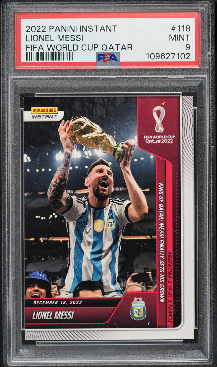 2022 Panini Instant FIFA World Cup Lionel Messi #118 PSA 9 MINT