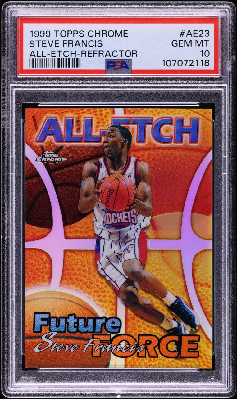 1999 Topps Chrome All-Etch Refractor Steve Francis ROOKIE #AE23 PSA 10 GEM MINT