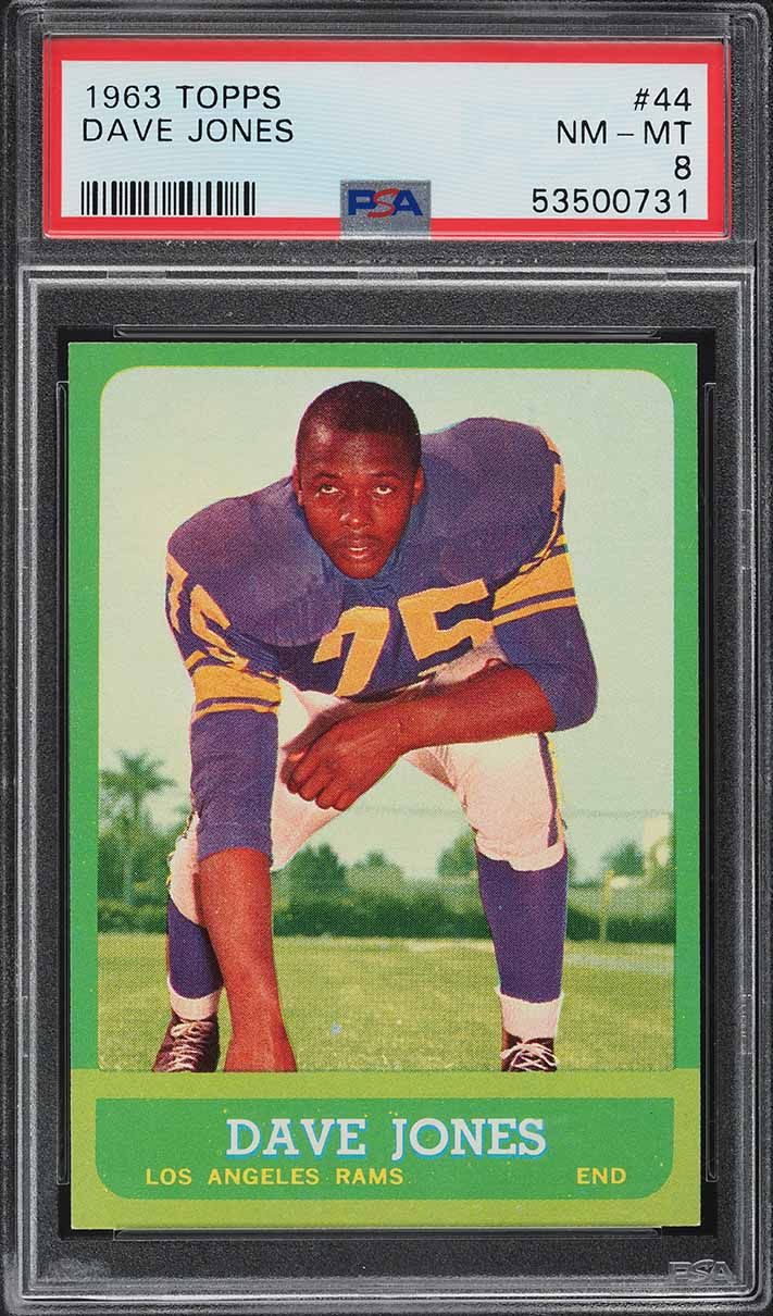 1963 Topps Football Deacon Jones ROOKIE #44 PSA 8 NM-MT