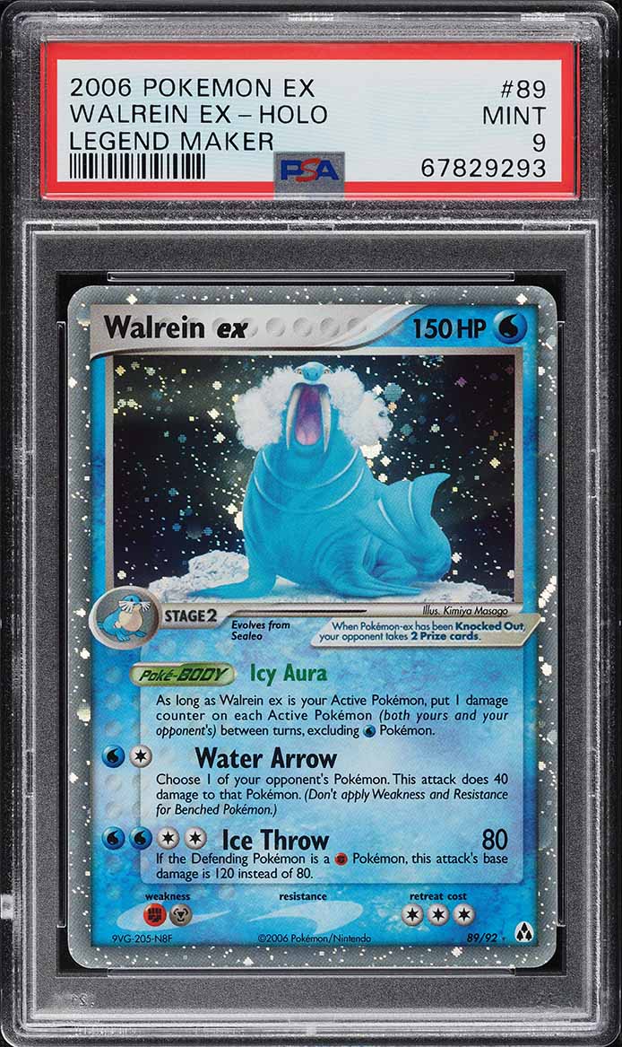 2006 Pokemon EX Legend Maker Holo Walrein ex #89 PSA 9 MINT