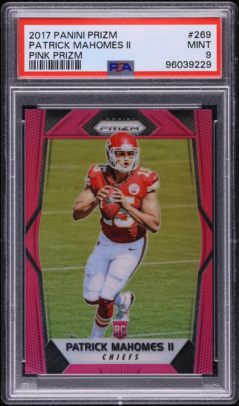 2017 Panini Prizm Pink Patrick Mahomes II ROOKIE #269 PSA 9 MINT
