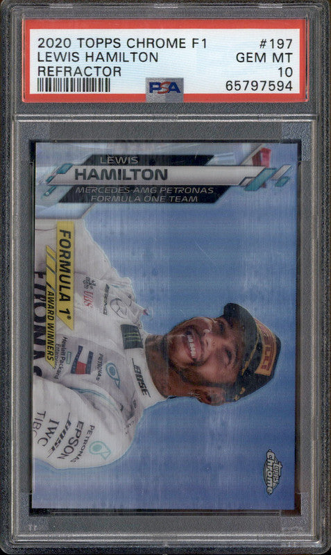 2020 Topps Chrome Formula 1 Refractor #197 Lewis Hamilton PSA 10