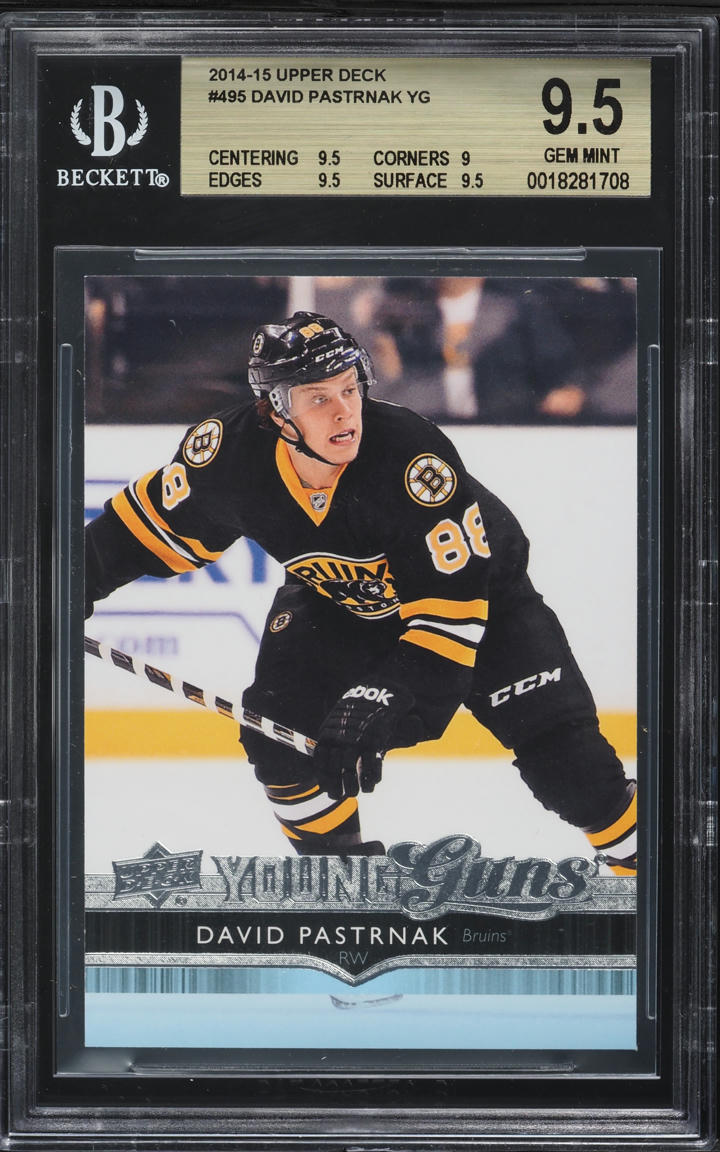 2014 Upper Deck Young Guns David Pastrnak ROOKIE #495 BGS 9.5 GEM MINT