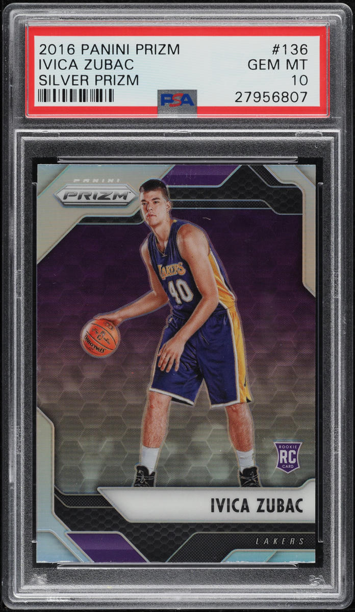 2016 Panini Prizm Silver Ivica Zubac ROOKIE #136 PSA 10 GEM MINT