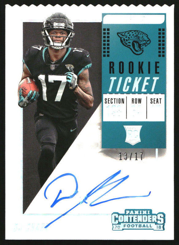 2018 Panini Contenders Rookie Ticket Autographs #123 DJ Chark Jr. RC Auto /17