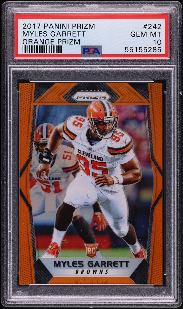 2017 Panini Prizm Orange Myles Garrett ROOKIE /275 #242 PSA 10 GEM MINT