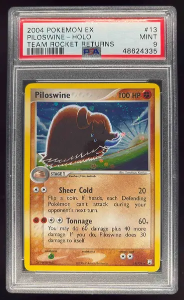 2004 Pokemon EX Team Rocket Returns #13/109 Piloswine Holo PSA 9