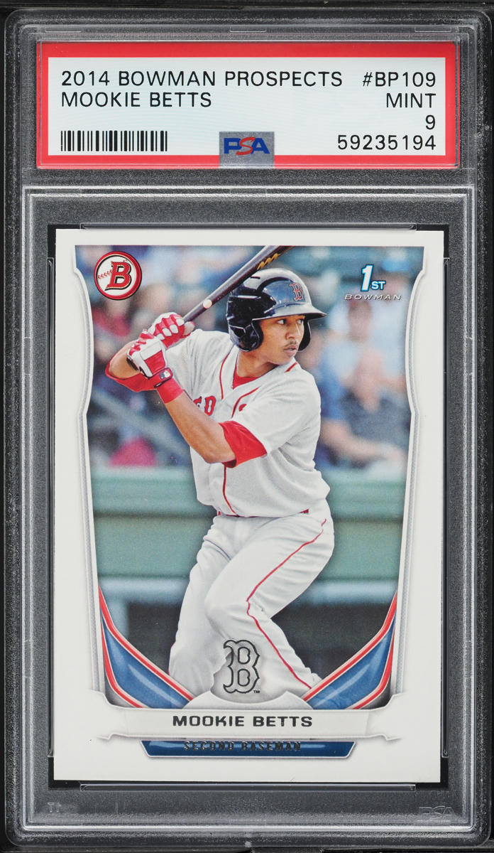 2014 Bowman Mookie Betts PROSPECT #BP109 PSA 9 MINT