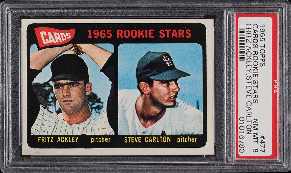 1965 Topps Steve Carlton ROOKIE #477 PSA 8 NM-MT