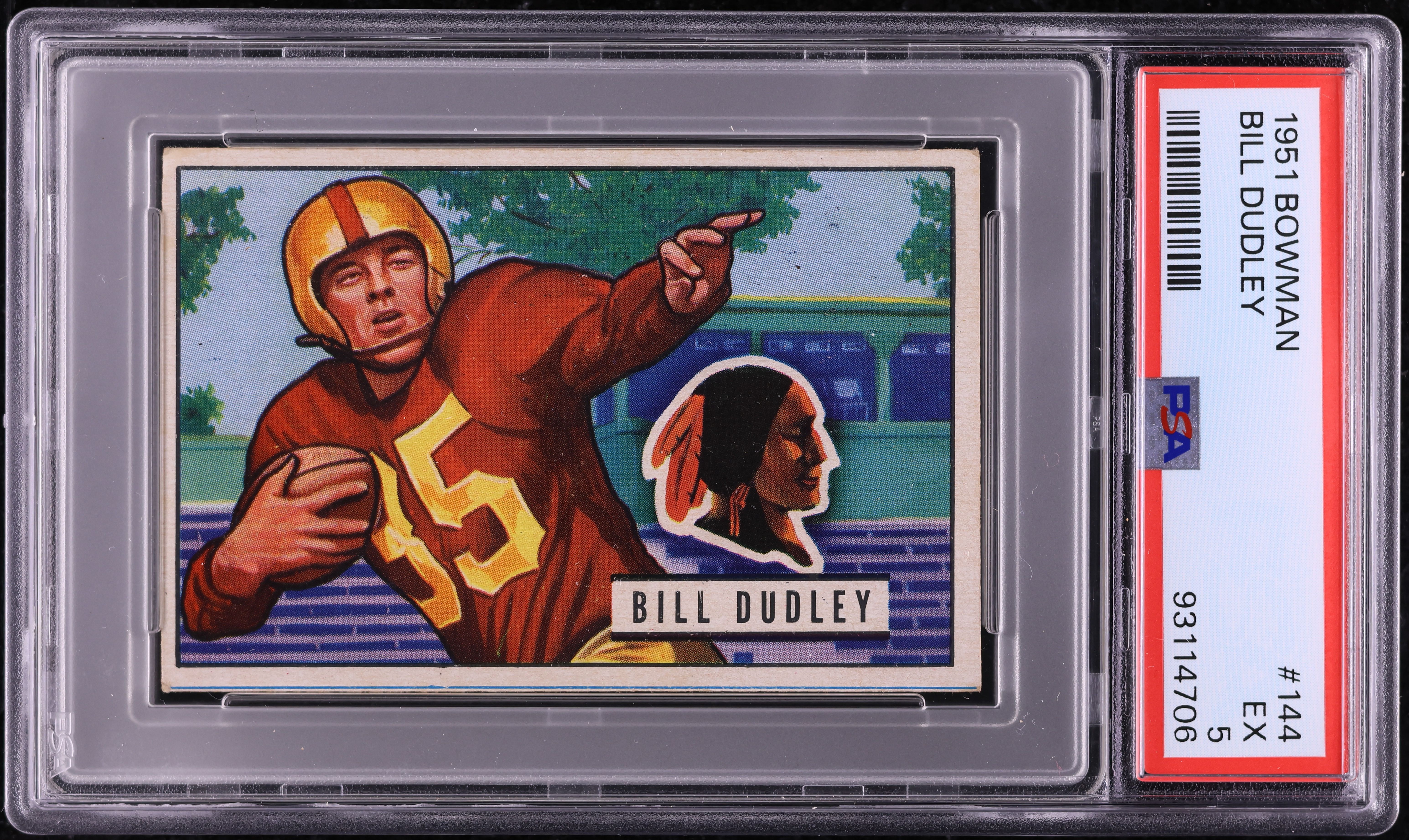 1951 Bowman Football Bill Dudley #144 PSA 5 EX