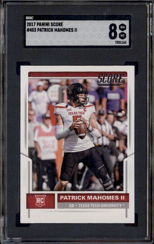 2017 Panini Score #403 Patrick Mahomes II RC Rookie SGC 8