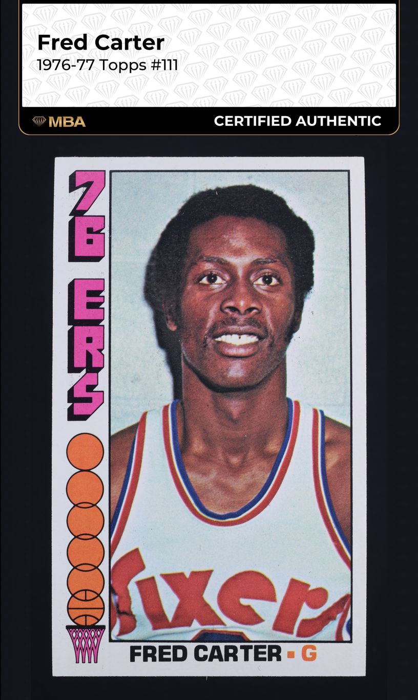 1976 Topps Basketball Fred Carter #111 MBA AUTH