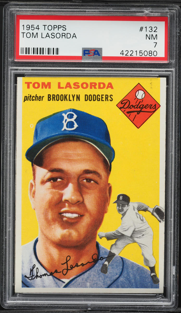 1954 Topps Tom Lasorda ROOKIE #132 PSA 7 NRMT