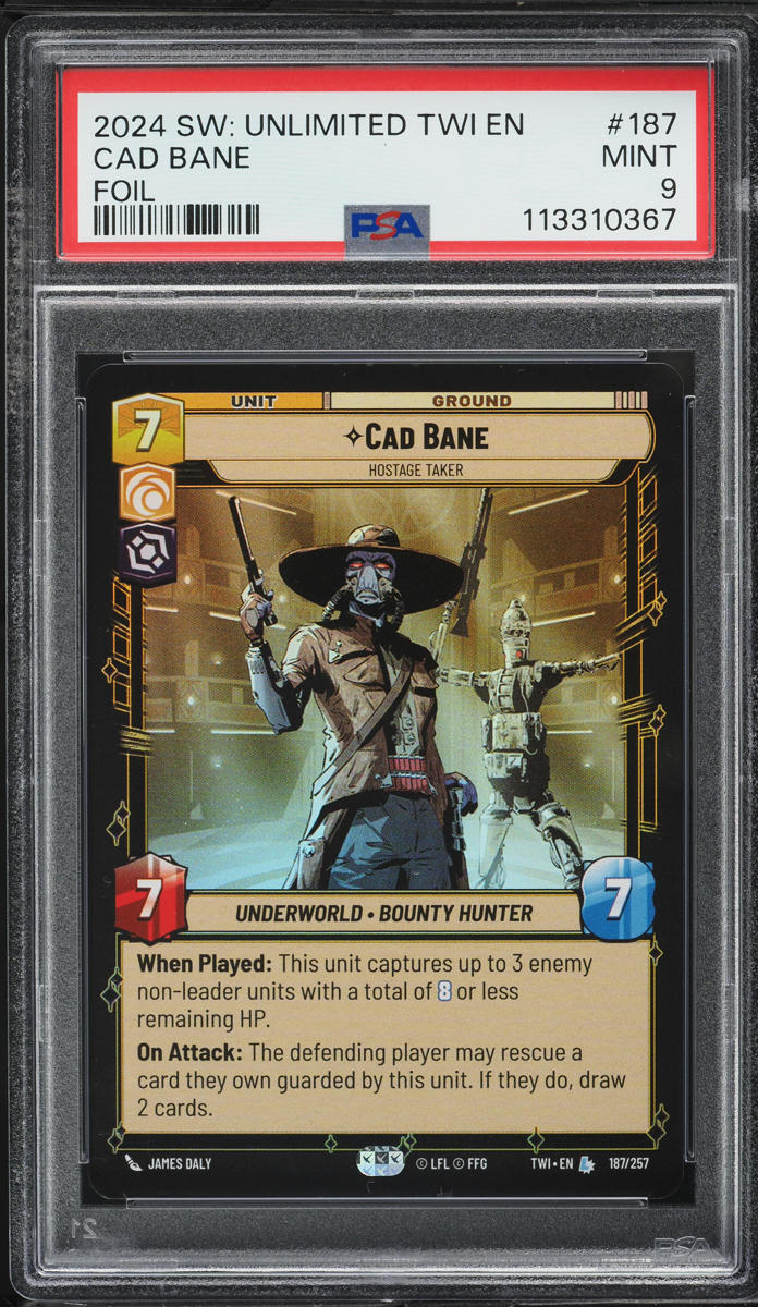 2024 Star Wars Unlimited Twilight Of The Republic Foil Cad Bane #187 PSA 9 MINT