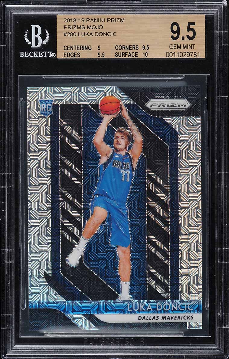 2018 Panini Prizm Mojo Prizms Luka Doncic ROOKIE /25 #280 BGS 9.5 GEM MINT
