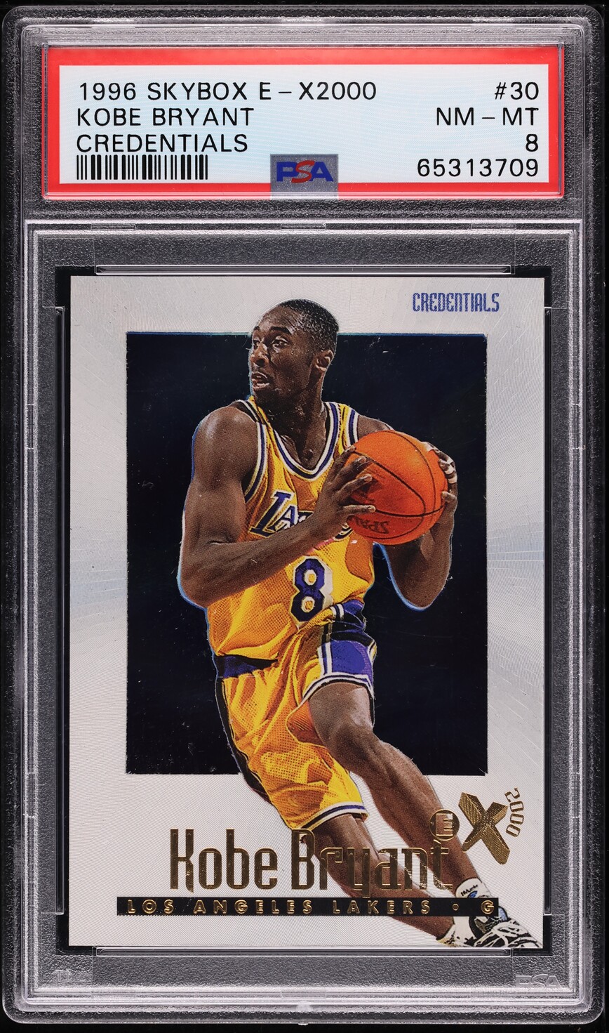 1996 Skybox E-X2000 Credentials Kobe Bryant ROOKIE /499 #30 PSA 8 NM-MT