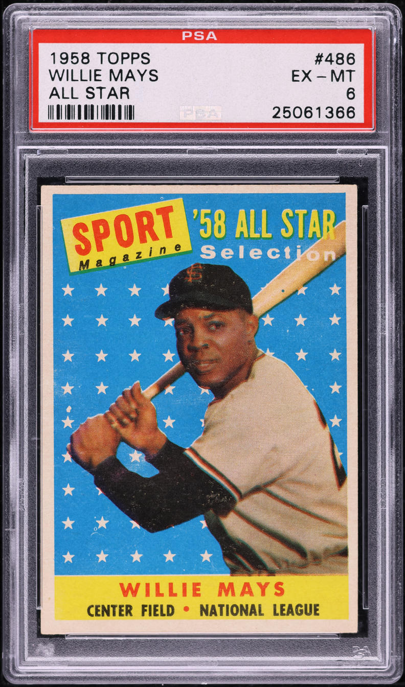 1958 Topps Willie Mays ALL-STAR #486 PSA 6 EXMT